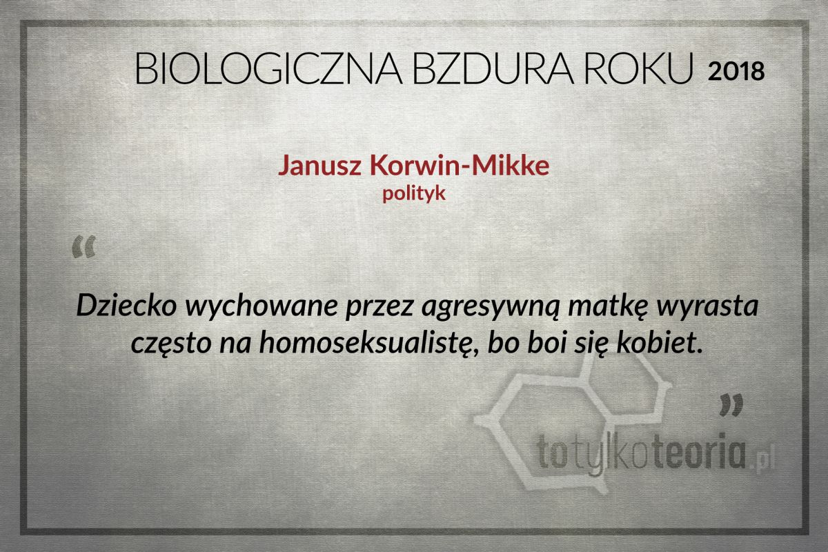 Janusz Korwin Mikke Biologiczna Bzdura Roku 2018