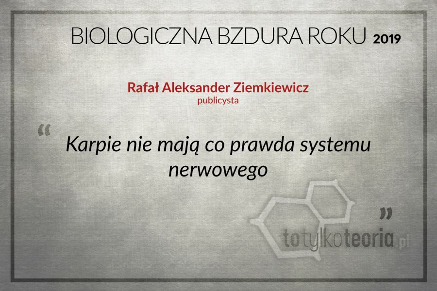 Biologiczna Bzdura Roku 2019 Aleksander Ziemkiewicz