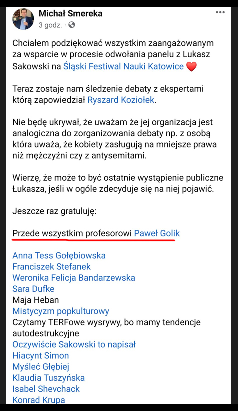 Paweł Golik nagonka